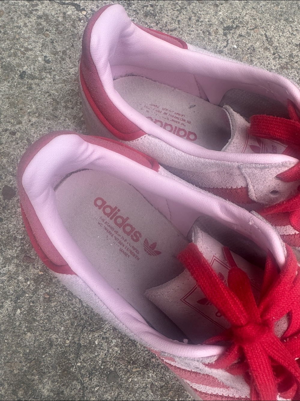 adidas Samba Pink Suede Sneakers with Red Accents - Picture 3 of 6